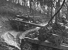 American armored tanks in Hürtgenwald